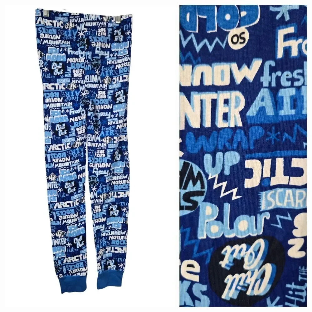 Children's Place NWOT Boys Soft Sleep Pants Blue Jogger Lounge Pajama Bottoms 12